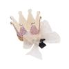 Girls Children's Princess Hairpin Mesh Baby Hairpin Crystal Lace Little Girl Crown Hair Accessories Tiara And Crowns