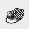 Damen Tote Bag Gestreift WEICHES Leder Lässig Modisch Einfach Umhängetasche Große Kapazität Handtaschen und Geldbörsen Damen Eimer Taschen