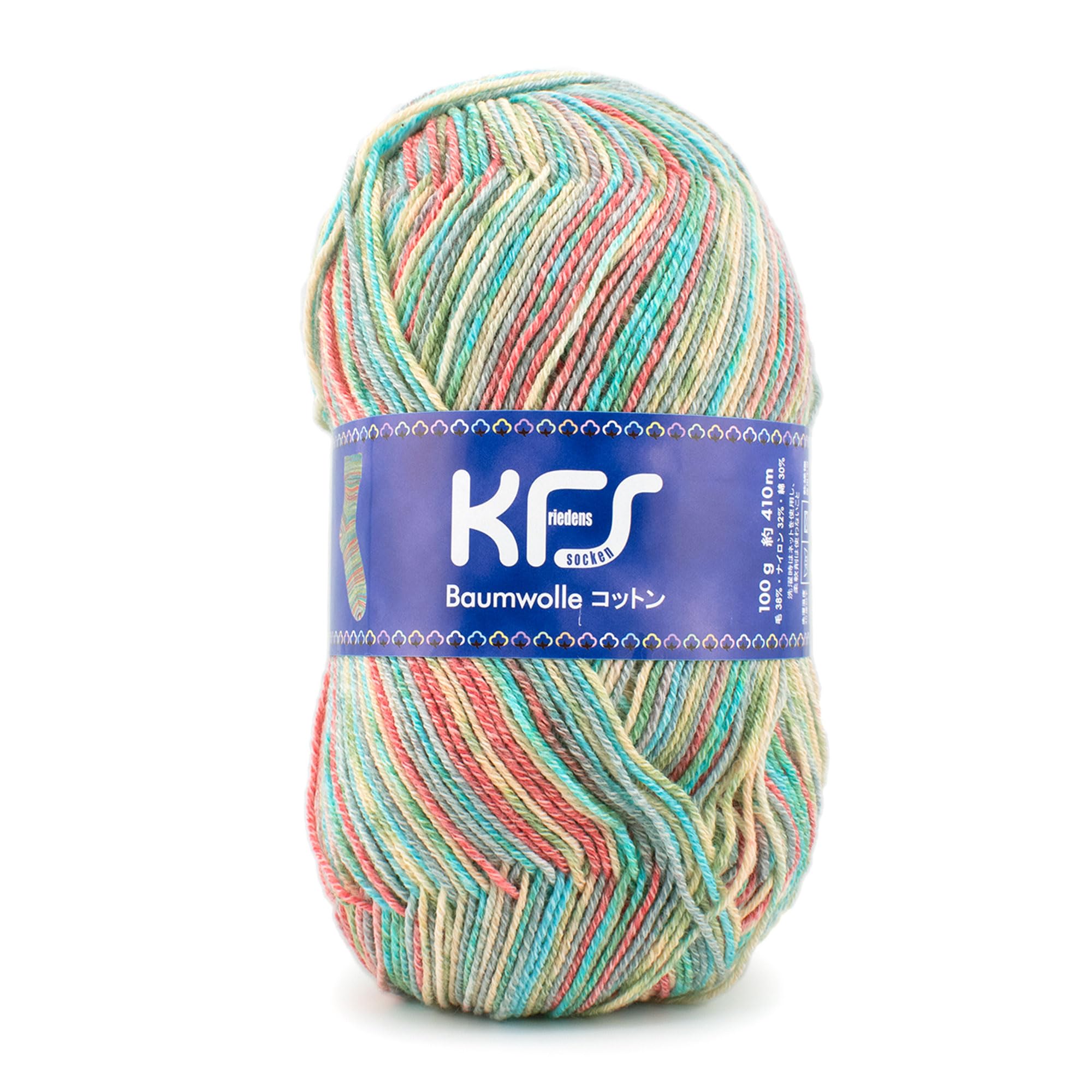 

Opal Original Cotton Sock Cotton Bicolor Tourmaline Yarn, 4-ply, Blend, KFS265,