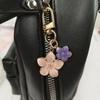 Alloy Sakura Flower Keychain Graceful Floral Design with Tag Suitable for Bag Charm Car Keys Couples Birthday & Holiday Gifts Pink Gifts