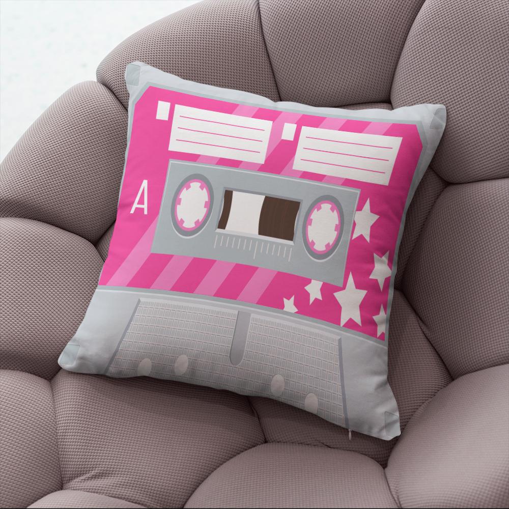 Classic Music Tape Cute Kawaii Camera Pillowcase Decoration Sofa Bedroom Cushion  Home Decor Music Party