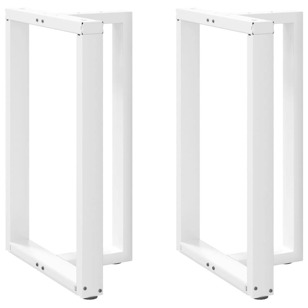 Vidaxl Nogi Do Stołu Barowego, 2 Szt., Białe, 60X35X(90-91) Cm, Stal