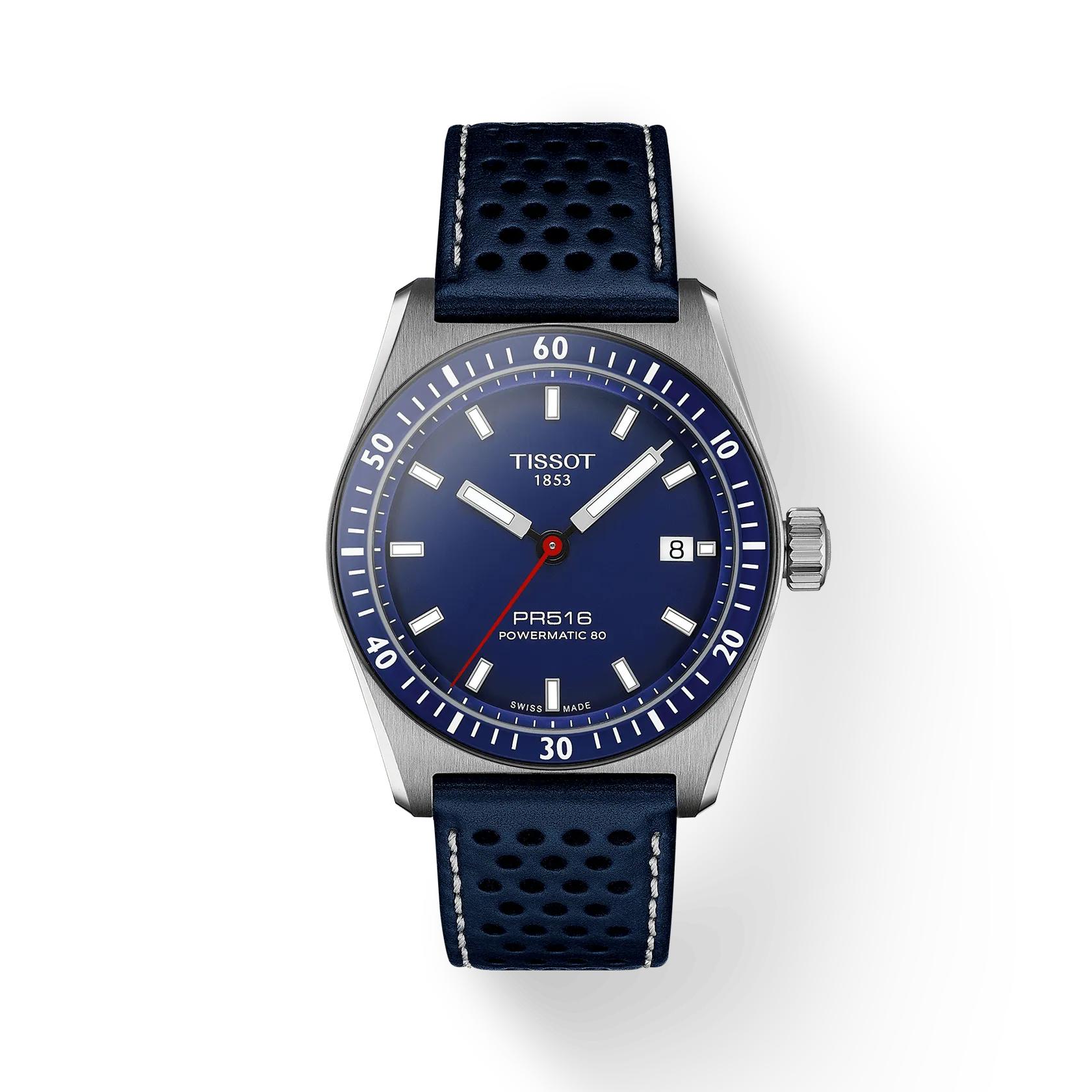 Tissot Leather Strap blue Dial Men s Fashion Watch T149.407.16.041.00 синий