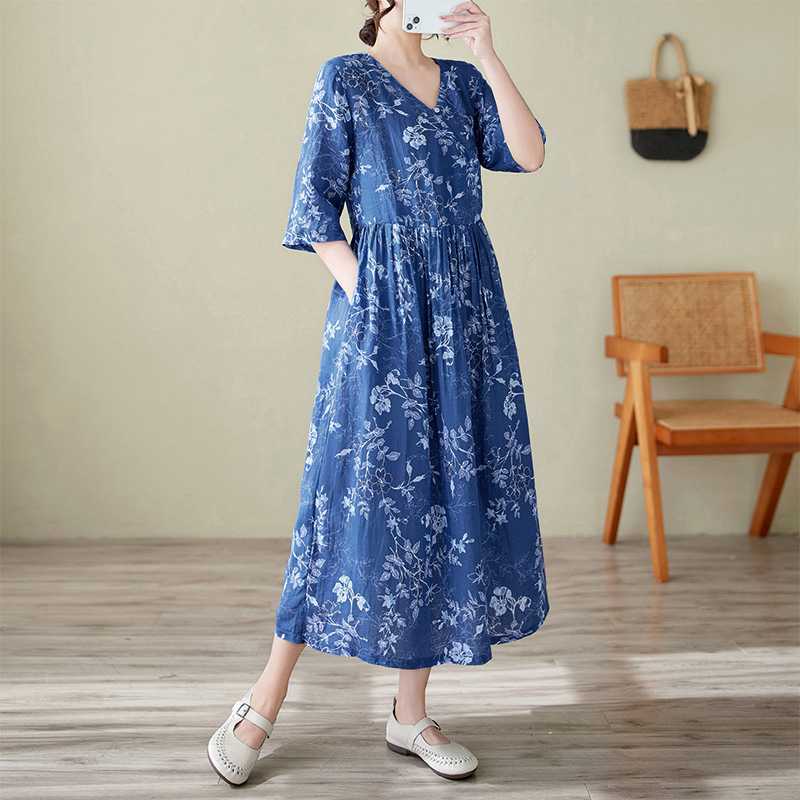 

Женское платье из экологичного хлопка 2XL