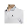 Adidas Logo Print Straight-Cut Buttoned Short Sleeve Polo Shirt Men Tops White HS4391
