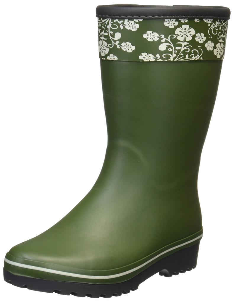 Fukuyama Rubber My Rose Men's Khaki Gardening Boots, Small, Size 3E