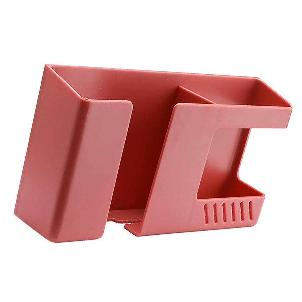 Wandmontage Organizer Robustes ABS Kabelschlitz Einfach Stilvoll Einfach zu Installieren Wandfernbedienungshalter für Schlafzimmer Wohnzimmer Rot