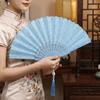 Mit Quasten Cheongsam Tanzfächer Chinesischer Stil Handgemachter Fächer Handkurbelfächer Zum Tanzen