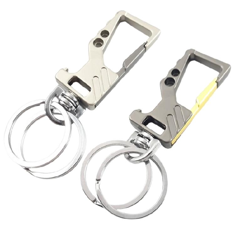 Auto Car Key Holder Car Key Chains Carabiner Clip Metal Keychains Bottle Opener 2 Key Rings for Adult Keychain