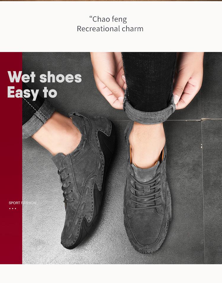 Plus Size Men's Casual Slip-On Moccasins - Fashionable Pigskin Driving Shoes