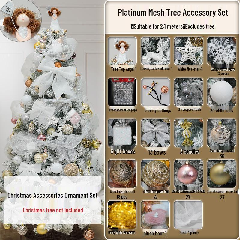 Christmas Tree Ornament Set: Decorations & Accessories Value Pack