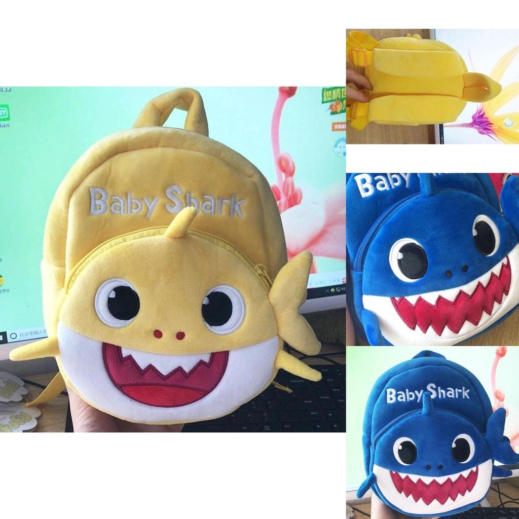 Baby Shark Plush Backpack For Kids Cute Soft Shoulder Bag Childrens Schoolbag Gift