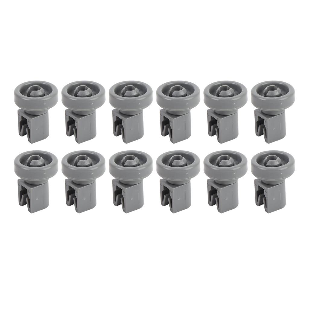 12PCS Dishwasher Wheels Lower Dishrack Roller Kit High Strength Sturdy PP Flexible Dishwasher