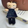 Hello Kitty Black Leather Long-Legged Plush Pendant Toy