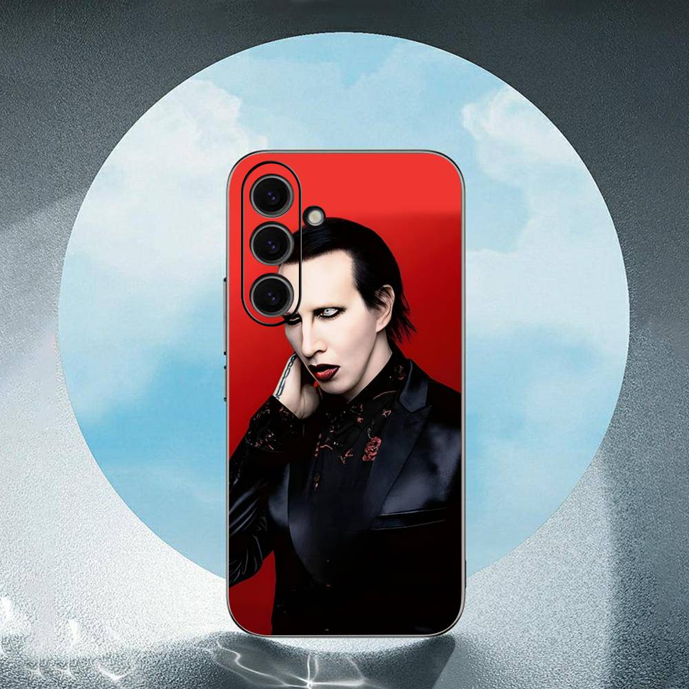 M-Marilyn M-Manson For Samsung Galaxy S23 S24 S25 Ultra S22 Plus S21 Black Soft Case Waterproof Soft Case