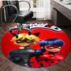 1pc Ladybug Design Printed Area Round Carpet for Bedroom Living Room Home Decor Rugs Mat Non Slip Mat Rug for Bedside
