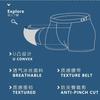 Men Underwear Mid-rise Wide Waistband Shorts Briefs U-convex Design Color Matching Ice Silk Seamless Panties Cutting Underwear