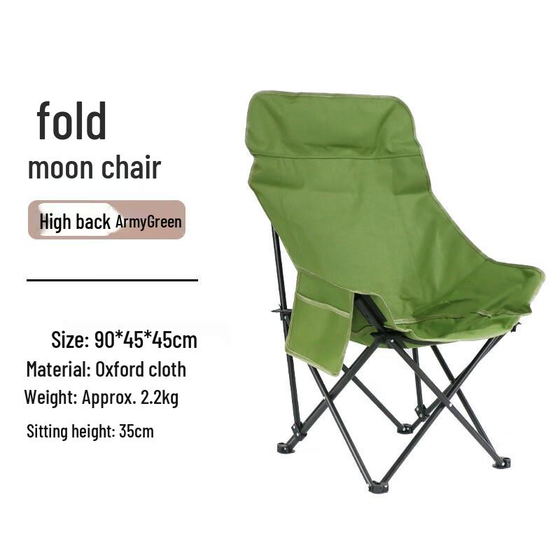 ZISIZ Outdoor Heavy-Duty Moon Camping Chair