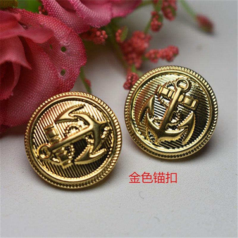 

Прості Ретро Круглі Повністю Мідні Шкіряні Ручної Роботи Ґудзики Ґудзики Джинси Чоловічі Та Жіночі Піджаки Одяг Пальта 24L = 15.0MM * Golden Anchor Buckle