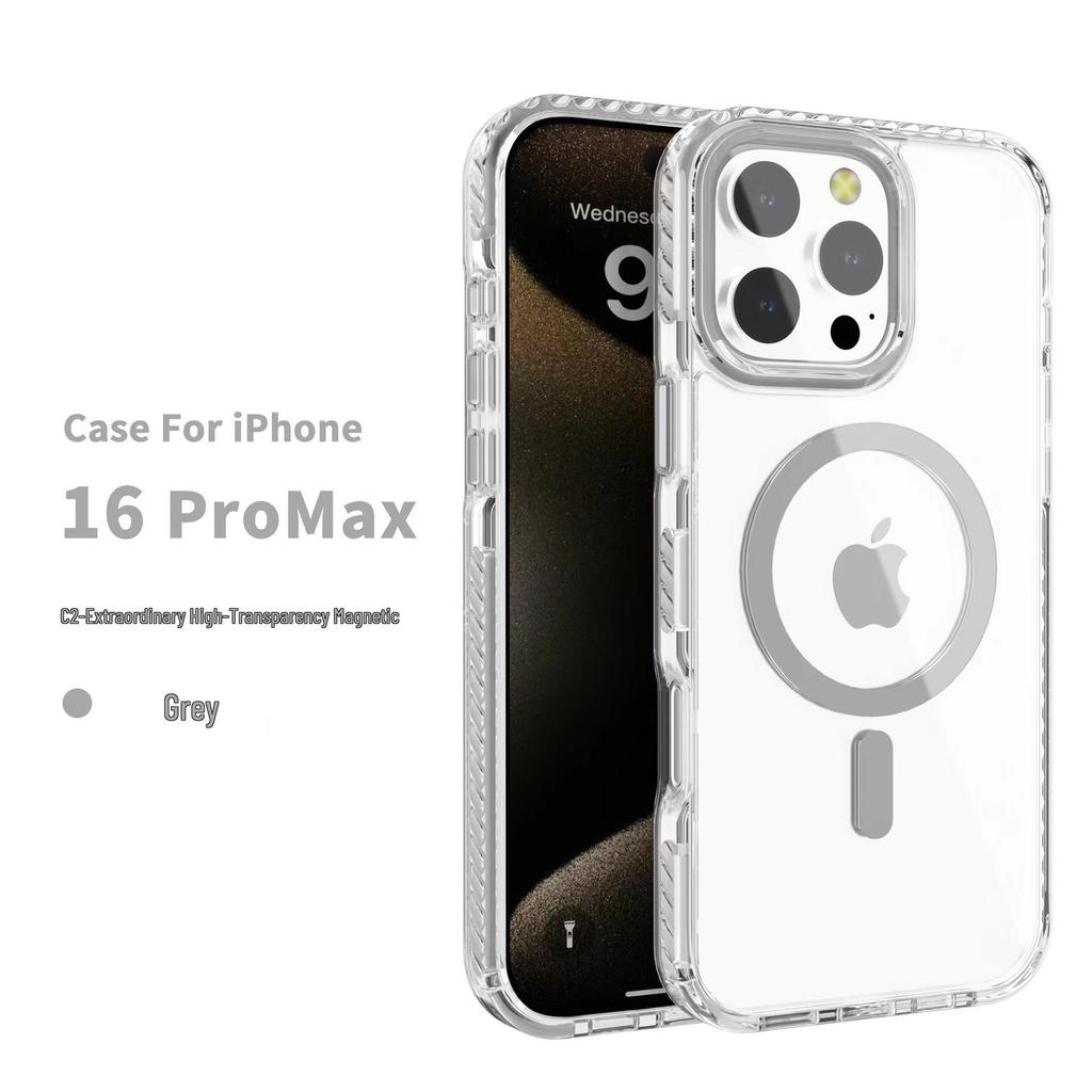 Dual-Tone Magnetic Case for iPhone 17 Pro Max and Apple 16 Plus Clear Shield