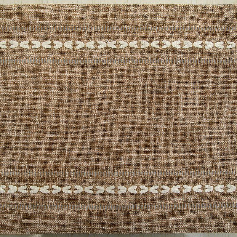 

Minimalist Qibo Cotton and Linen Solid Color Placemat Hot Fabric Brown 32*45cm