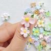 30Pcs Cute Mini Kawaii Cartoon Colorful Flowers Series Resin Scrapbook Diy Children Gift Hairpin  Accessories