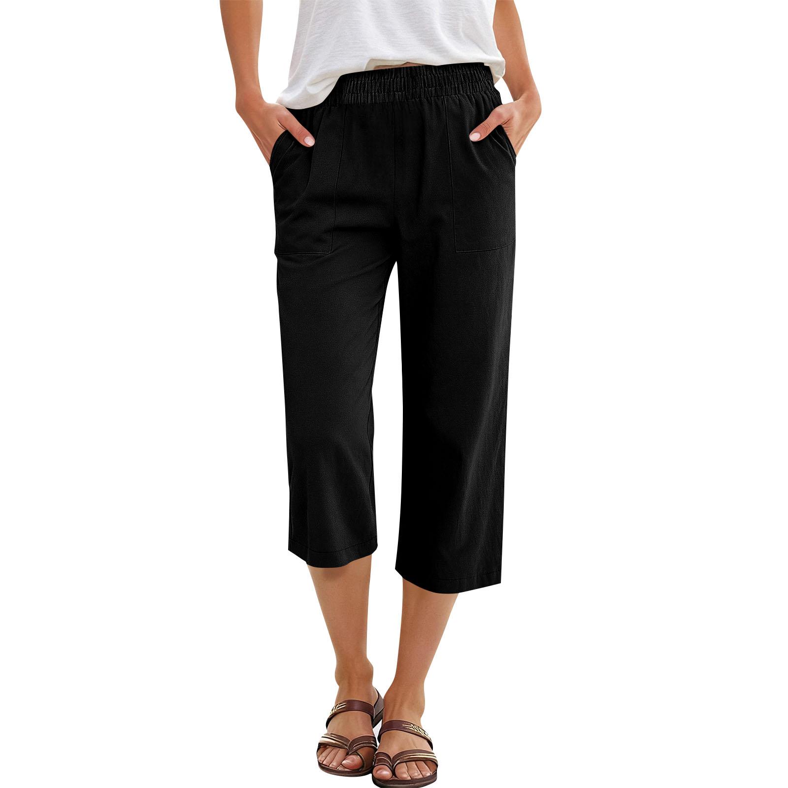 

Women s Casual Loose Pants Straight Wide Leg Pants Casual Pants XXL чёрный
