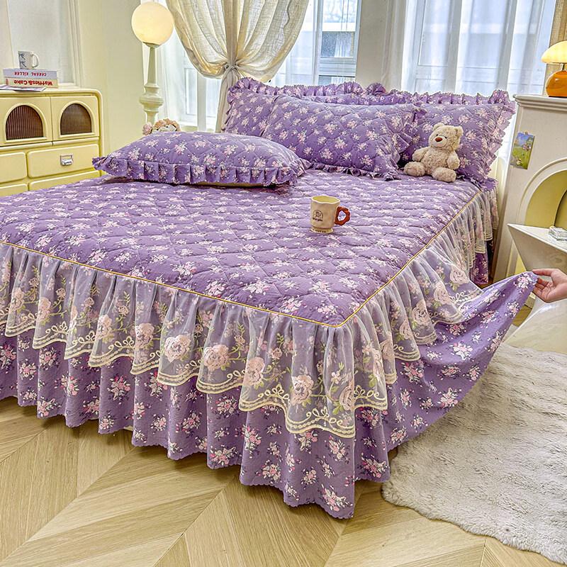 Thickened Quilted Non-Slip Bed Skirt