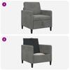 Storage Sofa in Dark Grey 72 x 78 x 87 cm Polyester