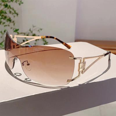 Modny Trend Okulary Ochronne Okulary Bezpieczeństwa Bezramkowe Cięte Krawędzie Zintegrowane Okulary Przeciwsłoneczne Ochrona UV Osłony Przeciwsłoneczne
