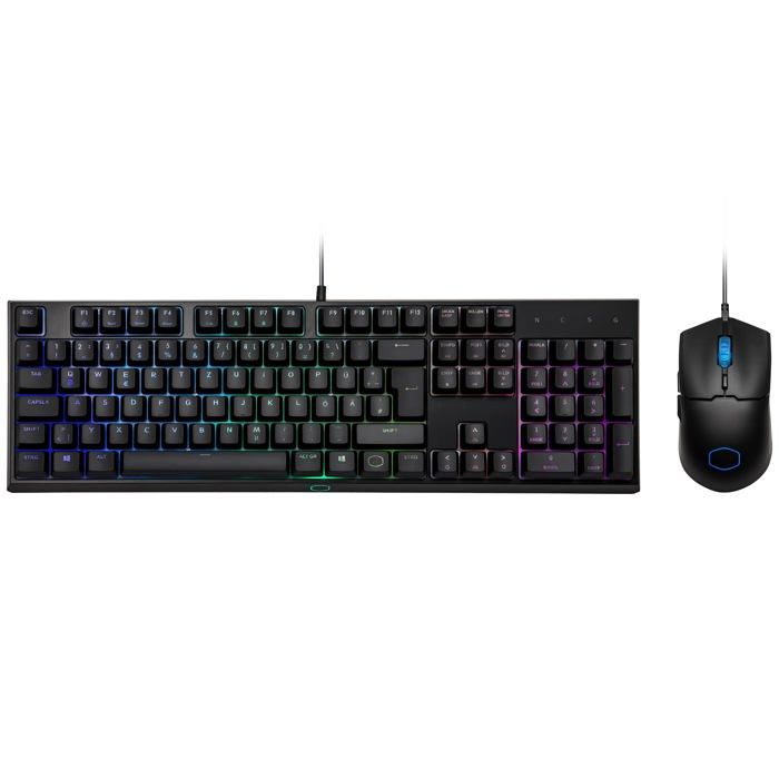 Conjunto teclado e mouse - Cooler Master - MS-110-KKMF1-DE - Retroiluminação RGB - Anti-ghosting - Ergonômico