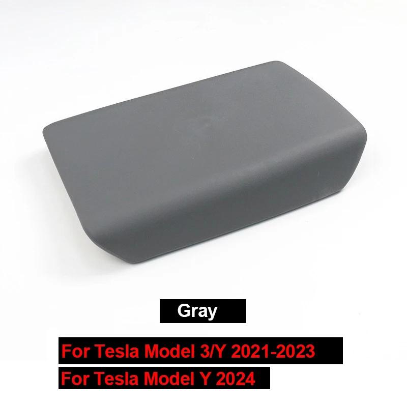 For Tesla Model 3 Y 2023 2024 Accessories Armrest Protector Box Cover White Soft TPE Center Console Panel Pad Model3 Highland