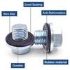 Rubber Gasket Oil Drain Screw Gasket for Automotive Oil Pan Replacement Parts Protects Against Dirt for Chevrolet Ford M12/M14