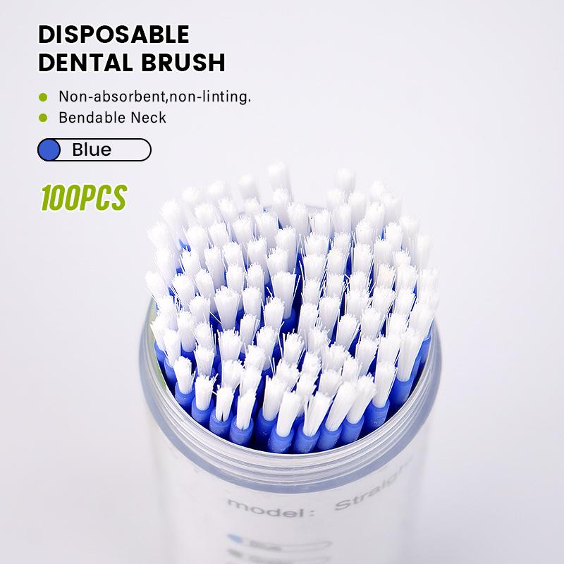 100Pcs Disposable Dentistry Long Micro Brush Bendable Teeth Whitening Dental Micro Applicator Brushes Extension Tools Materials