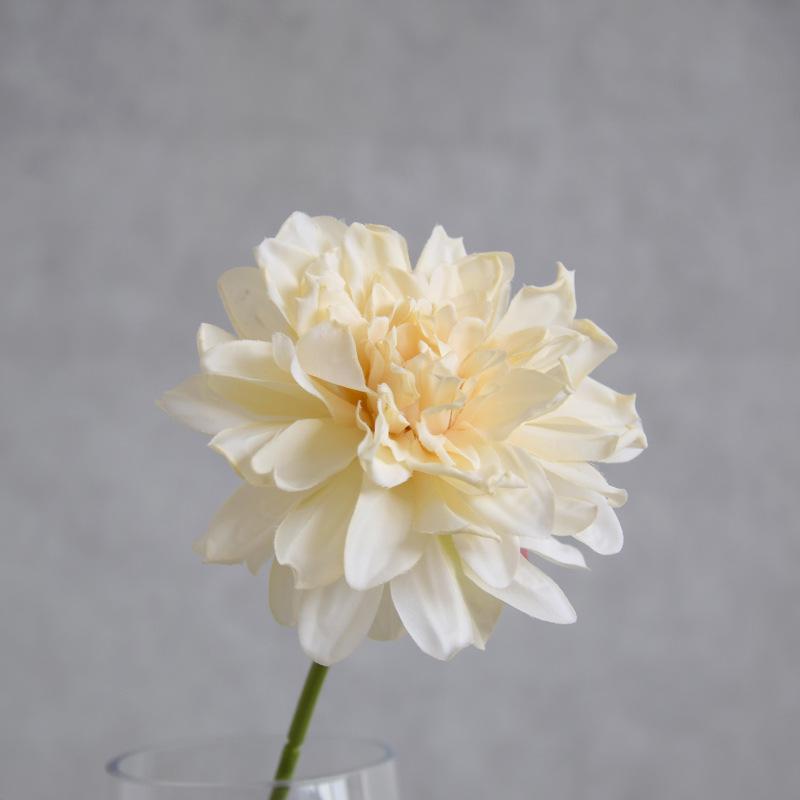 Elegant Artificial Dahlia: Minimalist Home & Bar Decor with Burnt Edges