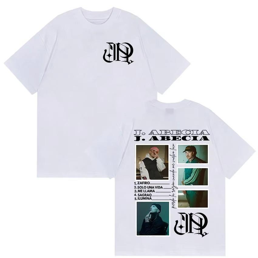 2026 Summer Rap Singer Jaabecia Tour Merch Pattern Tshirt Mens Hip Hop Retro pure Cotton Casual Tshirt Mens Tshirt
