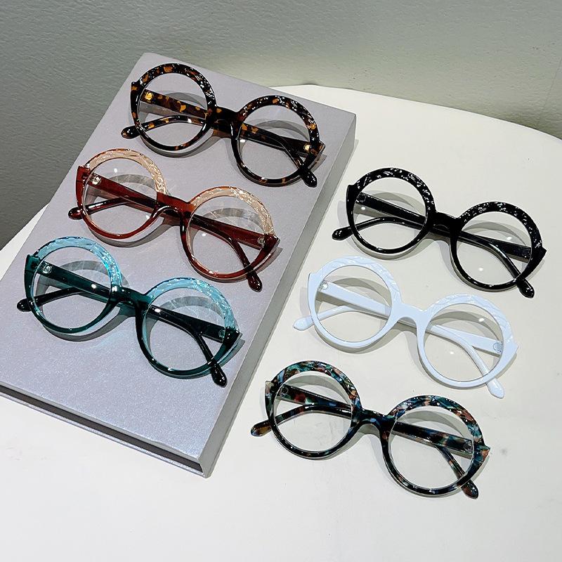 Oversized Round Vintage Anti Blue Light Optical Glasses Women Brand Designer Myopia Customize Prescription Eye Glasses Frame