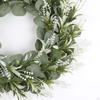 Large Lavender Wreath Artificial Leaves Flower Garland Plant Door Wall Hanging Farmhouse