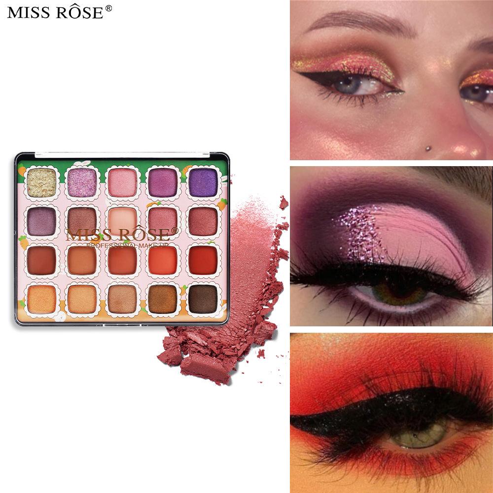 MISS ROSE 20-in-1 Exquisiter Girl Star Diamond Glitter Lidschatten Wasserdichter Sexy Lidschatten