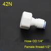 1/4" 3/8" OD Hose Tube 1/4" 1/2" 3/4" 1/8" Plastic Pipe Quick Connectors RO Water Connector Fittings Reverse Osmosis System