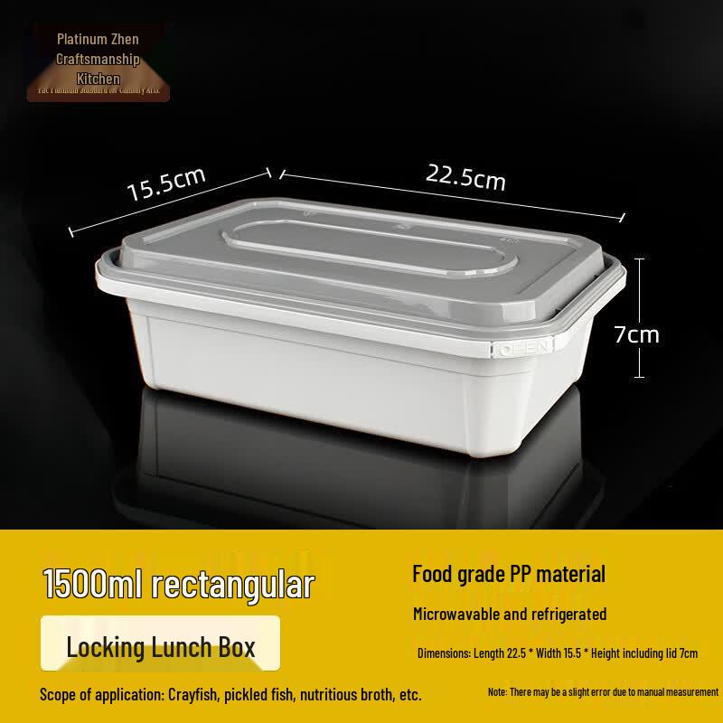 Disposable Locking Rectangular Food Container