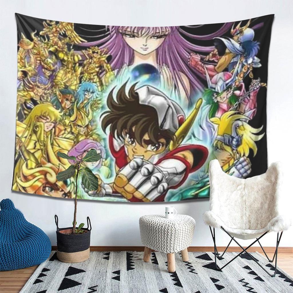 Die Seiya Knights Merch Wandteppich Dekoration Kunst Ästhetische Wandteppiche für Wohnzimmer Schlafzimmer Zuhause Wandtuch Wandbehang
