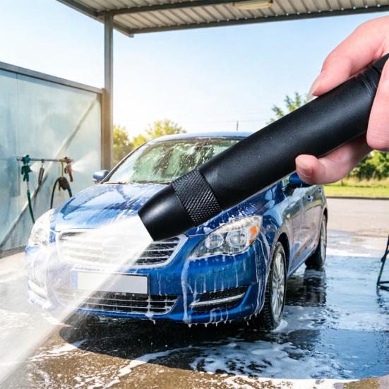 High-Pressure Hose Nozzle, Car Wash Booster Nozzle, Heavy Duty Garden Hose Nozzle, Adjustable Nozzle for Garden Patio Cleaning Auto Care