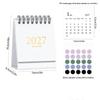 2027 Mini Desk Calendar 1Pcs Exquisite Gold Foil Spiral Bound Small Desktop Decor for Student Study Plan Gift