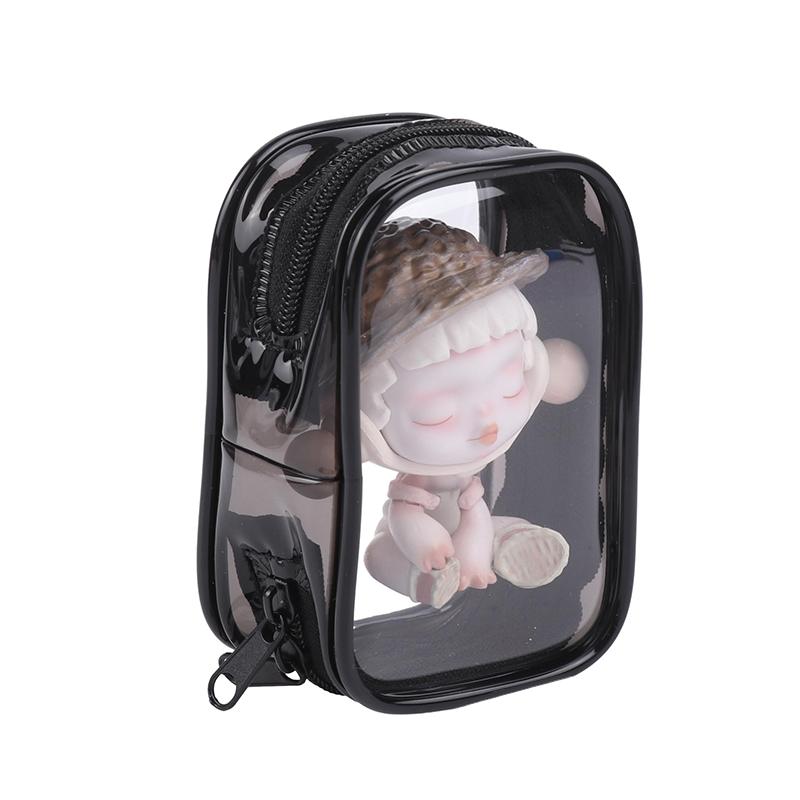 Mini Anime Doll Display Bag Transparent Coin Purse Pouch Organizer Case Wallet Key Lipstick Earphone Storage Bag