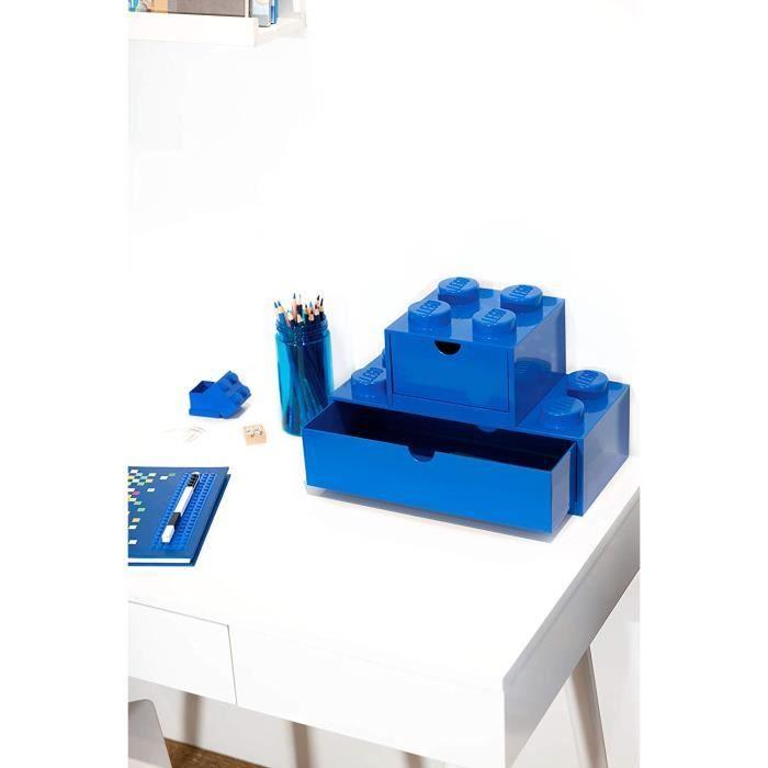 LEGO Boîte de Rangement empilable 8 Boutons Bleu Taille S - 40201731