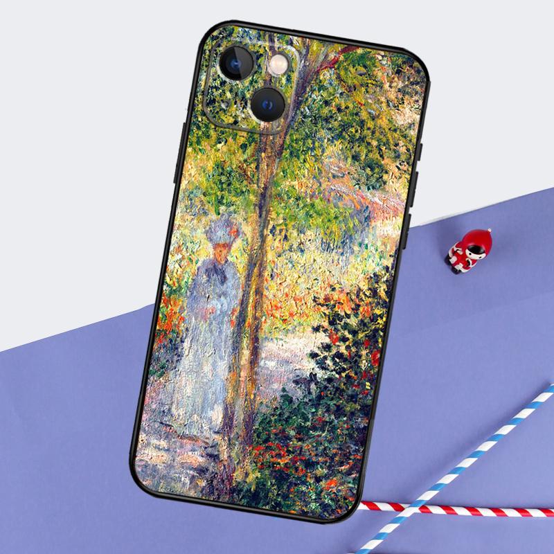 

Чехол для телефона Клод Моне Сад Мост с лотосами Для iPhone 16 15 Pro Max 12 13 Mini 11 14 Pro Max XR 16 15 Plus 16e Чехол Coque iPhone 14