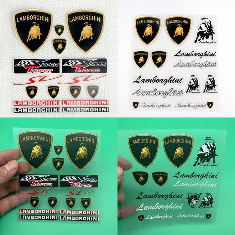 1pcs Car Emblems 3D Creative Stickers Waterproof Dirt-proof Sticker For Lamborghini Urus Huracan Aventador Premium Accessories