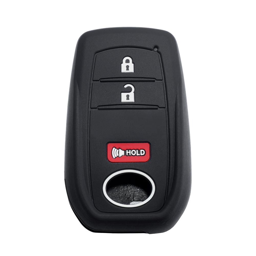 Suitable For Toyota Rav4 Corolla Camry Highlander Prius Car Key Case Silicone Key Fob Cover Remote Control Alarm Key Protector