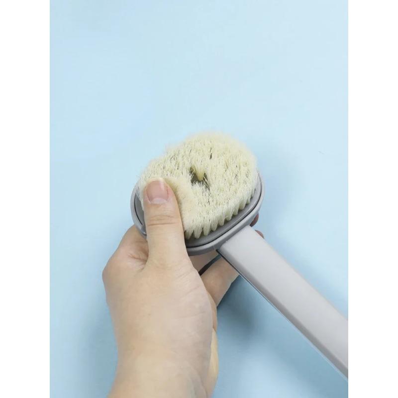 1pc Long Handle Bath Massage Soft Hair Exfoliating Cleaning Brush Body Bath Rubbing Back Brush